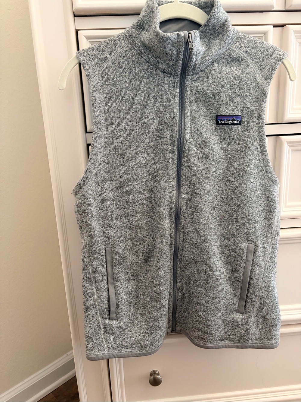 Patagonia Gray Heather Full-Zip Fleece Vest